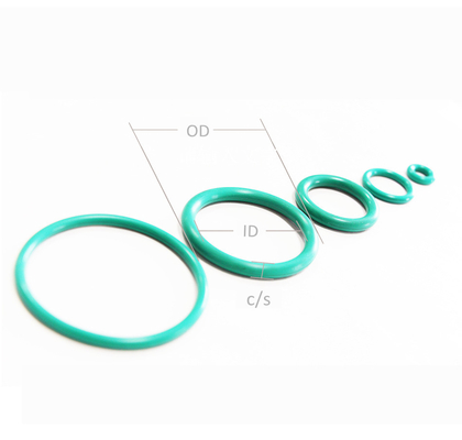 FKM 90 Shore A Raber O Rings AS568 0.04 ইঞ্চি - 0.275 ইঞ্চি ক্রস সেকশন